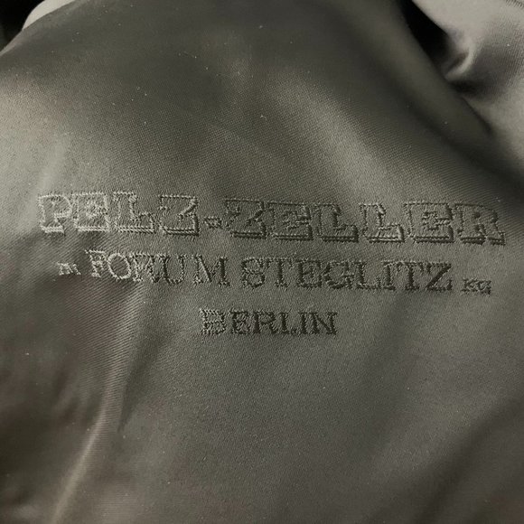 Vintage 60s Pelz Zeller Curly Lamb Wool Fur Coat L Black Hook Closure Pockets - Picture 6 of 6